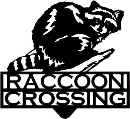 Rusty Rooster Fabrication & Design No Color The Bandit Raccoon Crossing (A77)