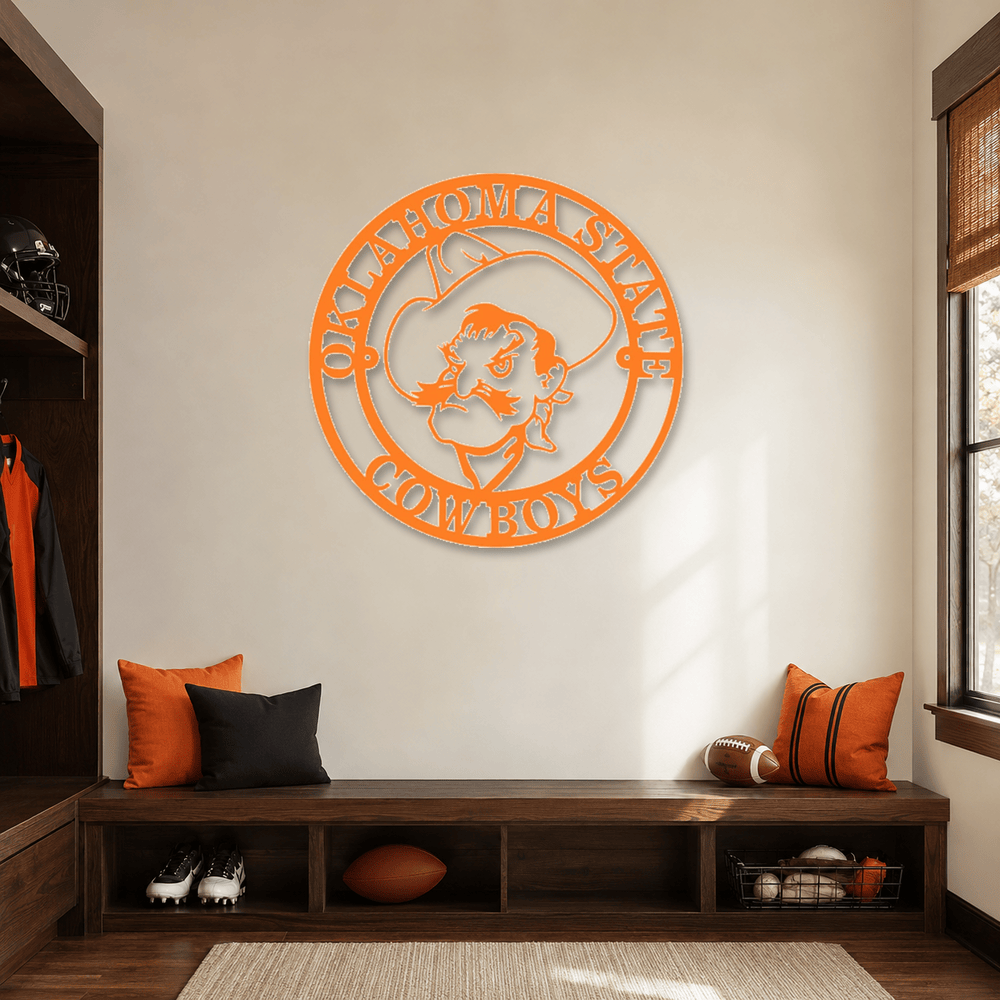 Rusty Rooster Fabrication & Design Officially Licensed OSU Pistol Pete Metal Wall Art (C47)
