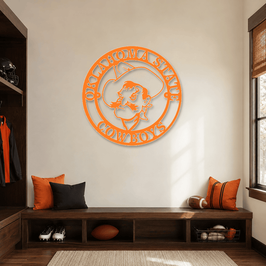 Rusty Rooster Fabrication & Design Officially Licensed OSU Pistol Pete Metal Wall Art (C47)
