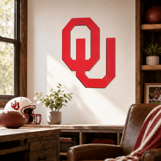Rusty Rooster Fabrication & Design Officially Licensed OU Metal Wall Art (B45)