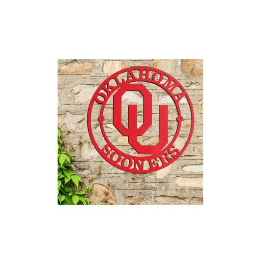 Rusty Rooster Fabrication & Design Oklahoma Sooners Logo Wall Art  (B44)