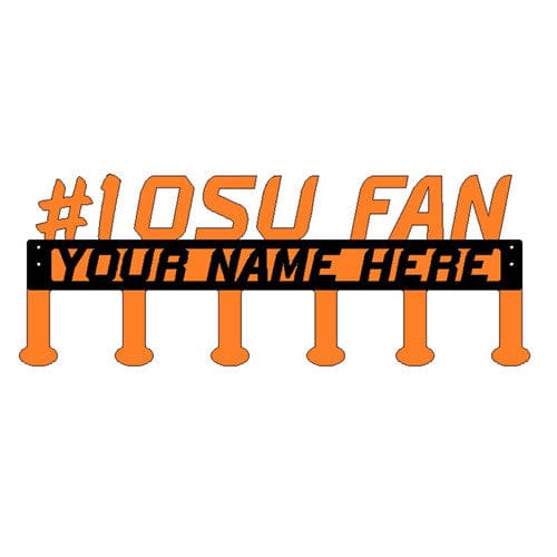 Rusty Rooster Fabrication & Design Orange & Black #1 OSU Fan w/Personalized Text Oklahoma State (C43)