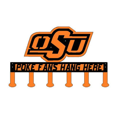 Rusty Rooster Fabrication & Design Orange & Black Poke Fans hang Here Oklahoma State (C42)