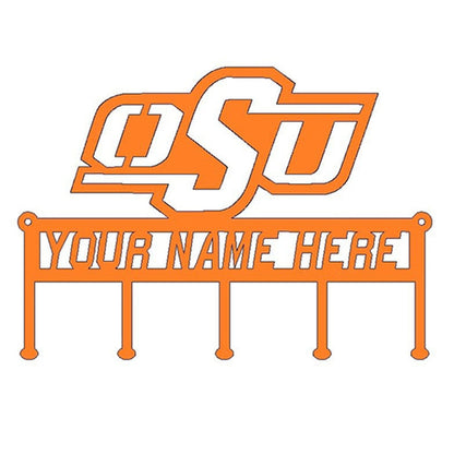 Rusty Rooster Fabrication & Design Orange Only OSU Key Holder with Personalized Name Field Oklahoma State (C45)