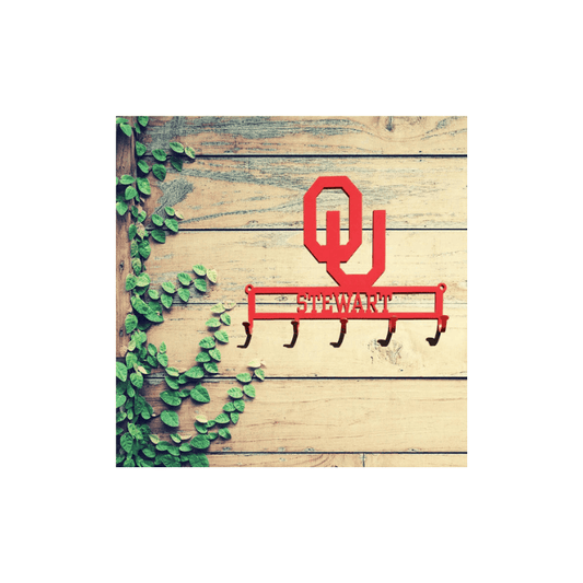 Rusty Rooster Fabrication & Design OU Key Holder (B49)