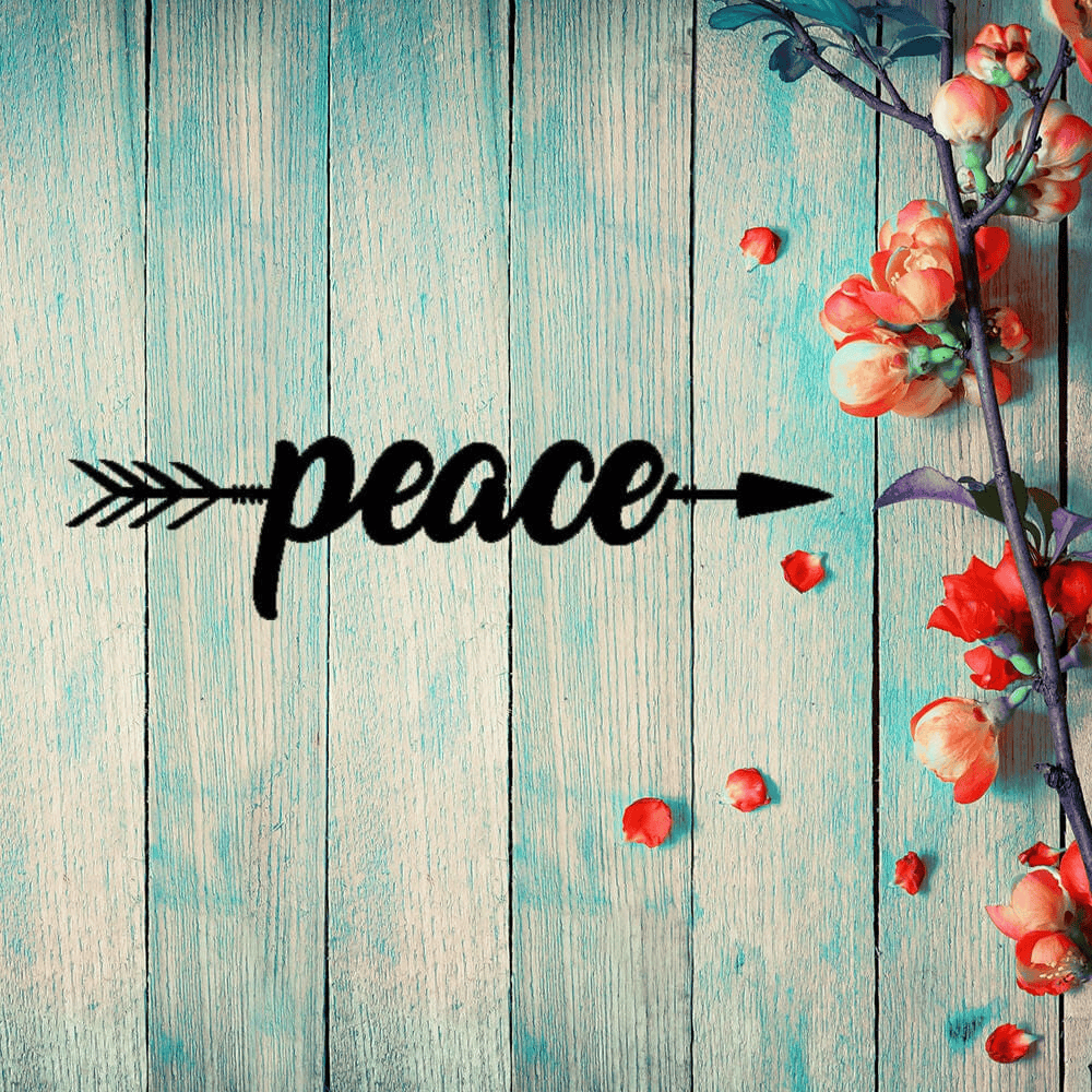 Rusty Rooster Fabrication & Design Peace Arrow Metal Wall Art – Directional Sign (C29)