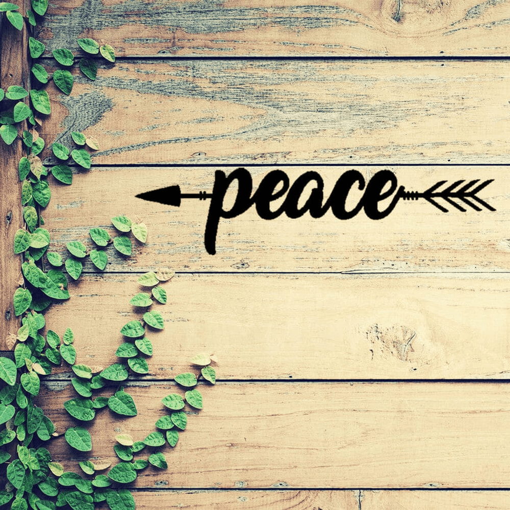 Rusty Rooster Fabrication & Design Peace Arrow Metal Wall Art – Directional Sign (C29)
