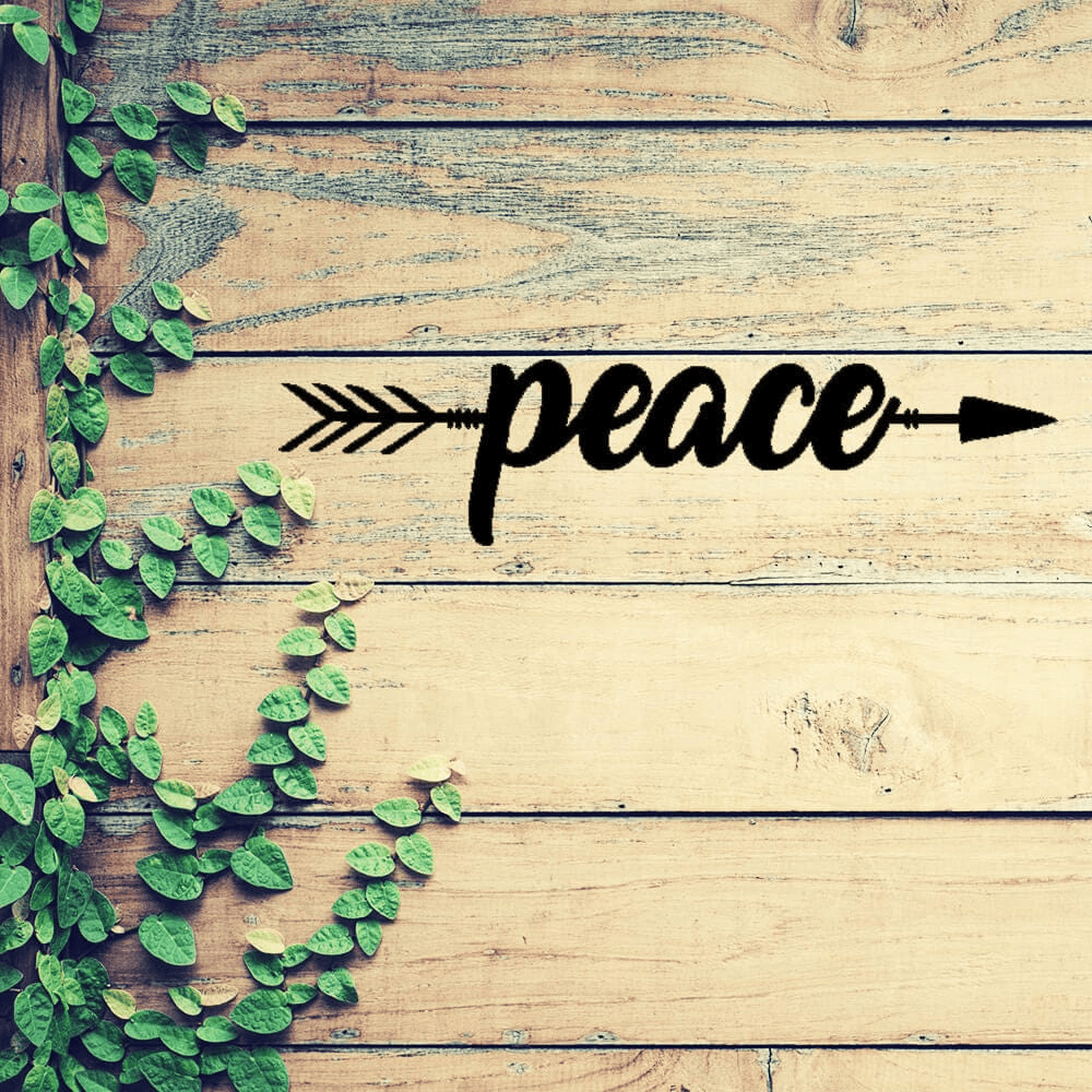 Rusty Rooster Fabrication & Design Peace Arrow Metal Wall Art – Directional Sign (C29)