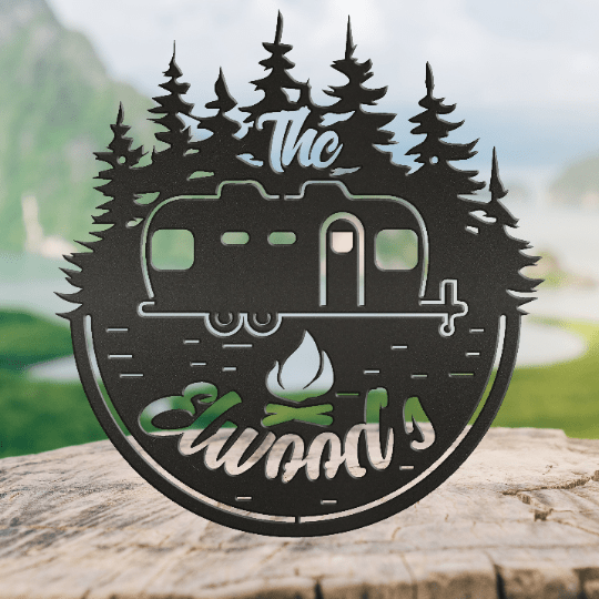 Rusty Rooster Fabrication & Design Personalized Camping Sign, 5th Wheel, Motor home, Bumper pull, Airstream & Pop-up (Z50)