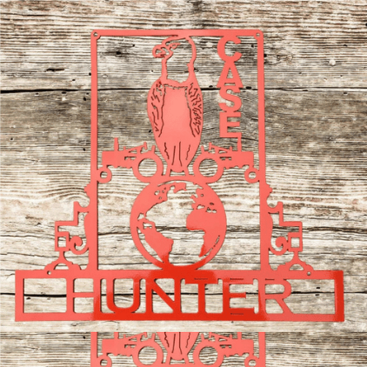 Rusty Rooster Fabrication & Design Personalized Case Tractor Metal Sign (C24)