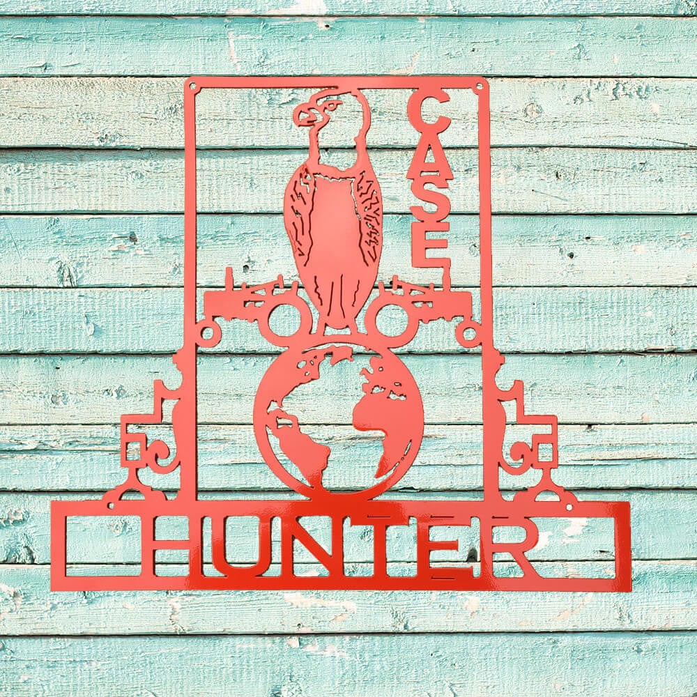Rusty Rooster Fabrication & Design Personalized Case Tractor Sign (C24)