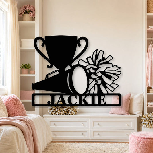 Rusty Rooster Fabrication & Design Personalized Cheerleader Metal Wall Art (A69)
