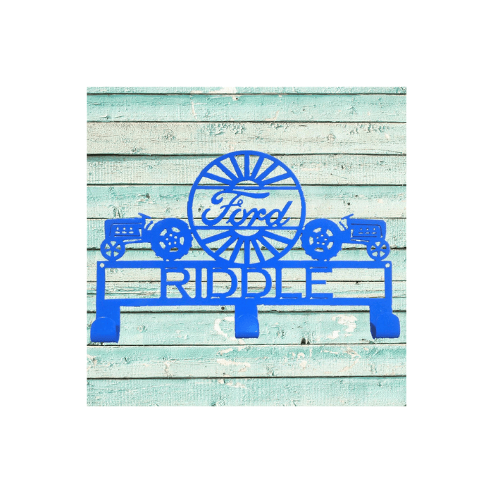 Rusty Rooster Fabrication & Design Personalized Dual Tractor – Ford Coat & Hat Rack (V14)
