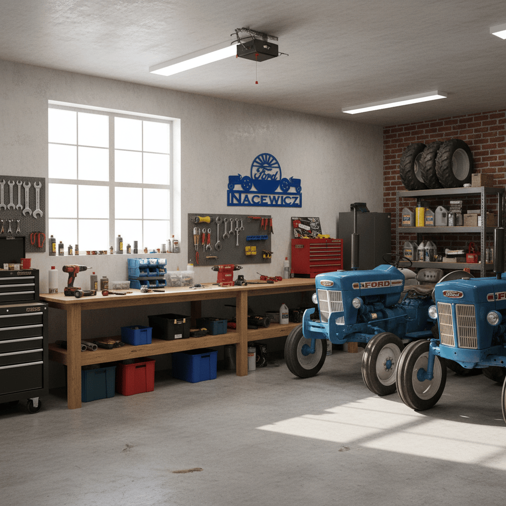 Rusty Rooster Fabrication & Design Personalized Dual Tractor – Ford Sign (U12)