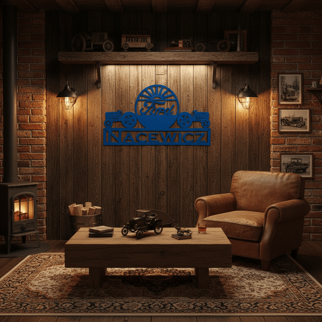 Rusty Rooster Fabrication & Design Personalized Dual Tractor – Ford Sign (U12)