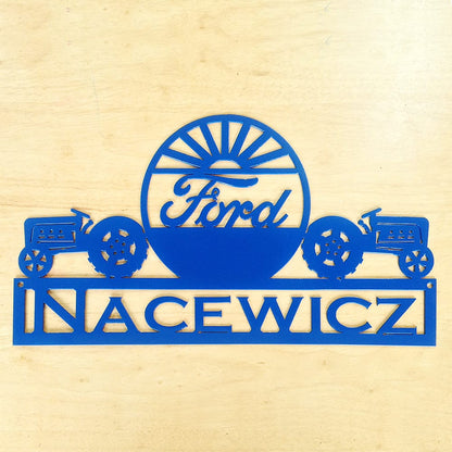 Rusty Rooster Fabrication & Design Personalized Dual Tractor – Ford Sign (U12)