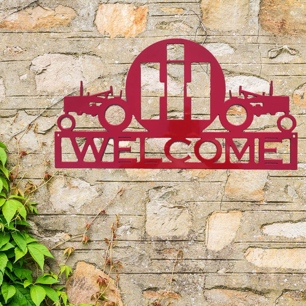 Multilayer Sign Tractor Personalized Metal Tractor Sign - Rusty Rooster Metal
