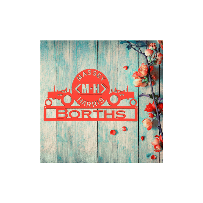 Rusty Rooster Fabrication & Design Personalized Dual Tractor Massey-Harris Sign (C23)