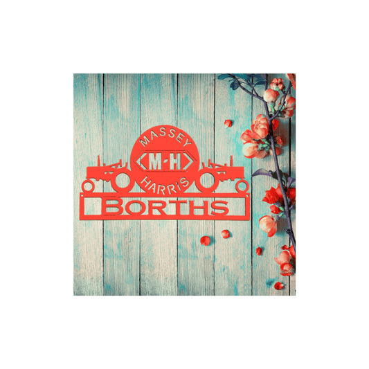Rusty Rooster Fabrication & Design Personalized Dual Tractor Massey-Harris Sign (C23)