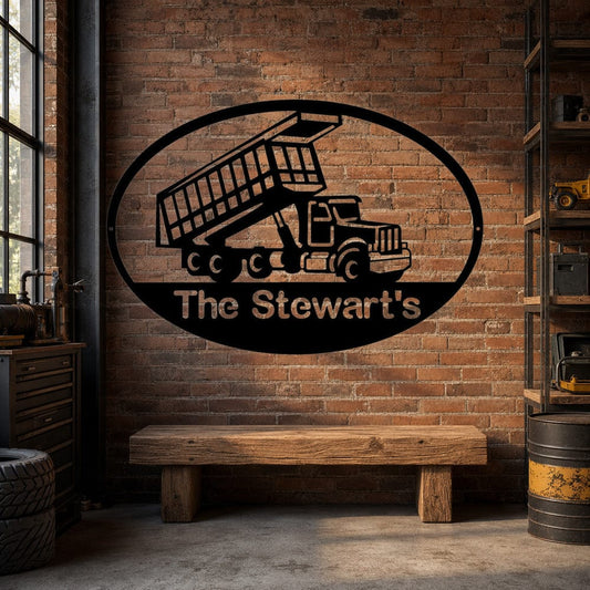 Rusty Rooster Fabrication & Design Personalized Dump Truck Metal Sign (A86)