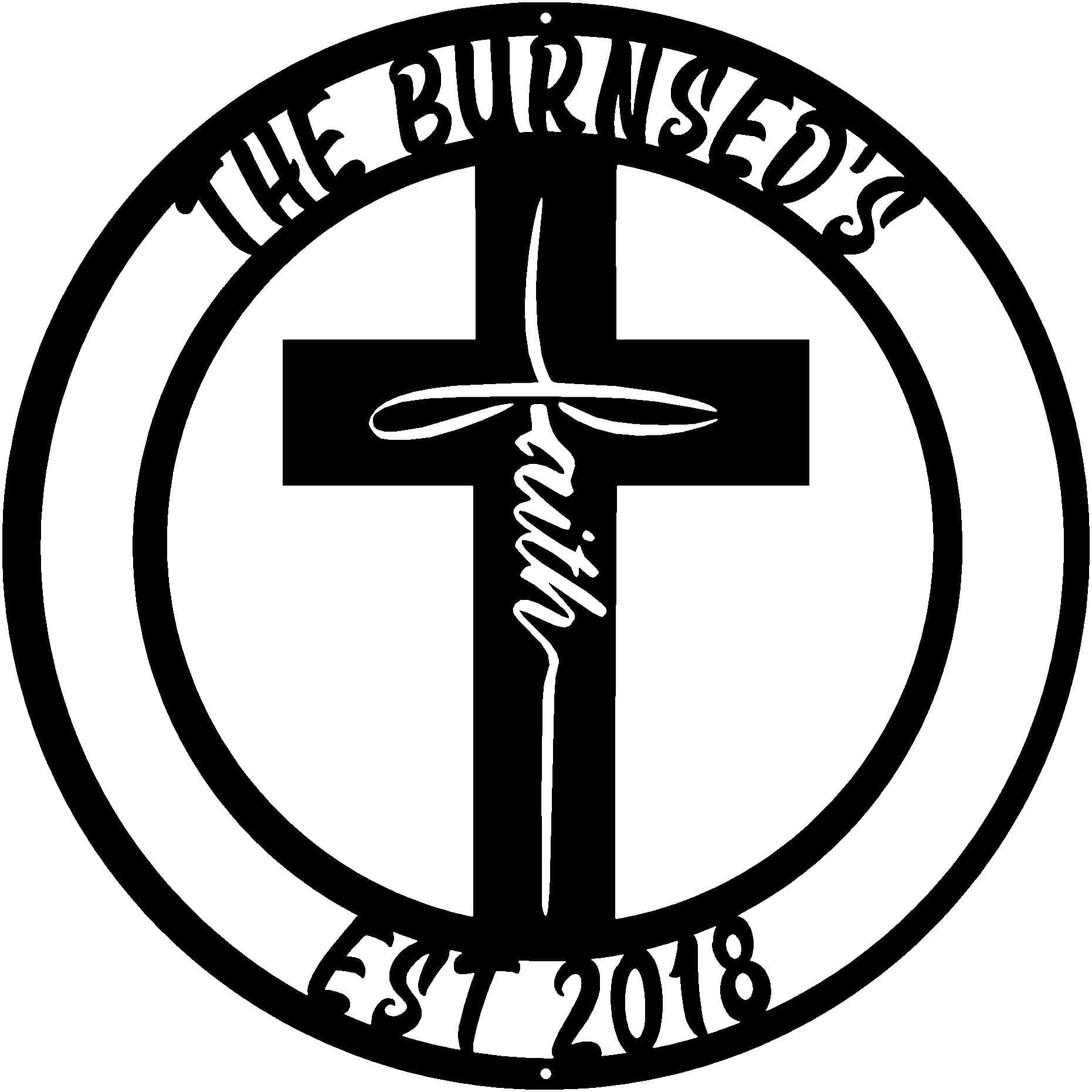 Rusty Rooster Fabrication & Design Personalized "Faith & Cross" Wall Art (U40)