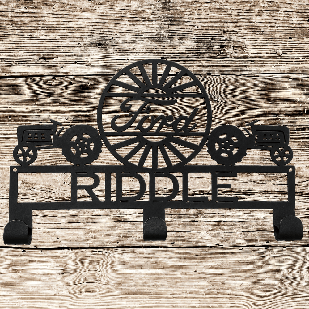 Rusty Rooster Fabrication & Design Personalized Ford Tractor Hat & Coat Rack – Farm Gift (V14)