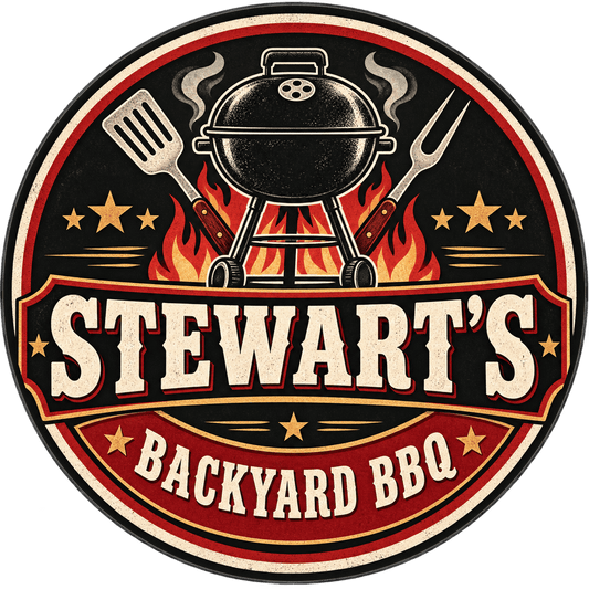 Rusty Rooster Fabrication & Design Personalized Full-Color Steel Sign Personalized Backyard BBQ Round Steel Sign (Sub A2)