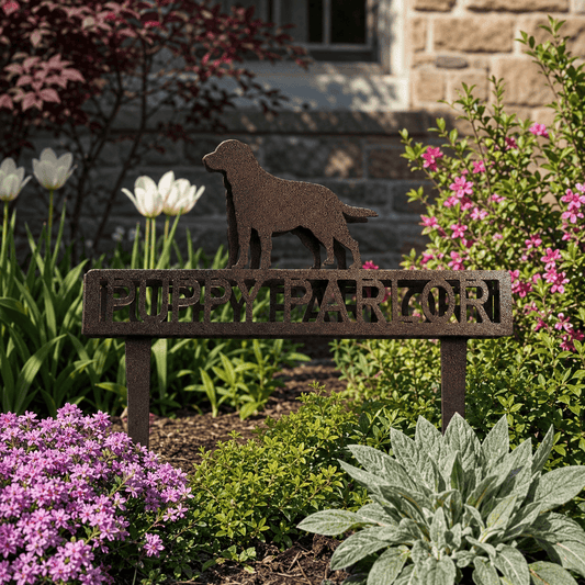 Rusty Rooster Fabrication & Design Personalized Labrador Retriever Garden Stake (X28)