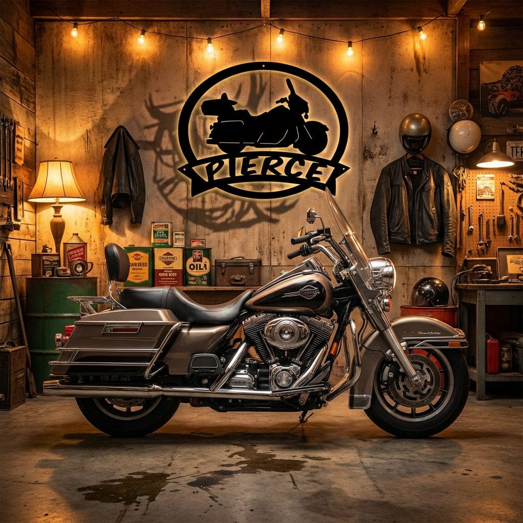 Rusty Rooster Fabrication & Design Personalized motorcycle sign, Custom metal sign, Gift for dad, Personalized sign, Metal sign, Motorcycle sign (Y31)