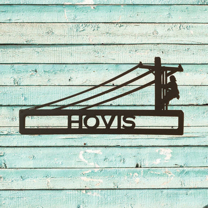 Rusty Rooster Fabrication & Design Personalized Power Lineman Sign (R24)