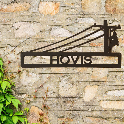 Rusty Rooster Fabrication & Design Personalized Power Lineman Sign (R24)
