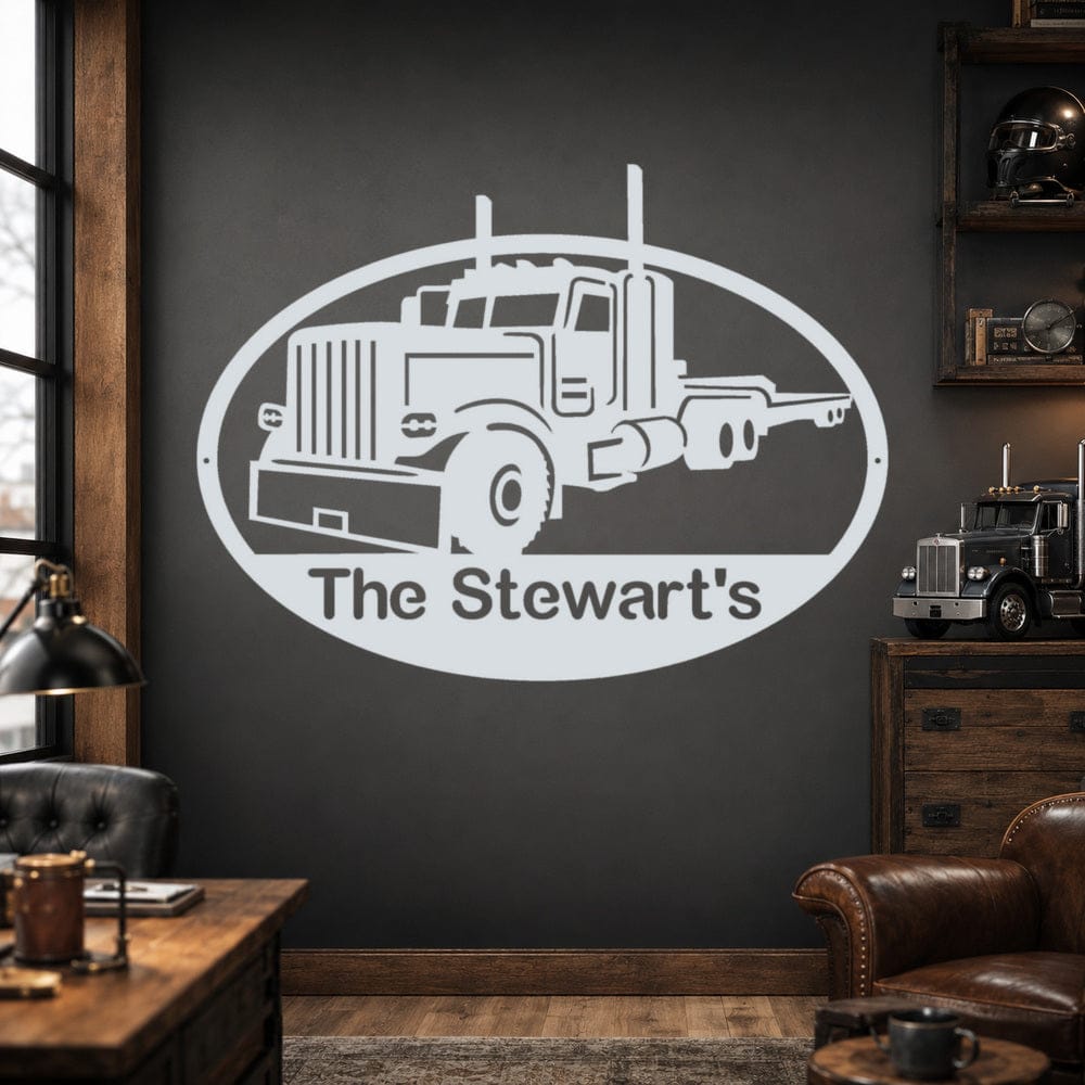 Rusty Rooster Fabrication & Design Personalized Semi Truck Metal Sign (A82)