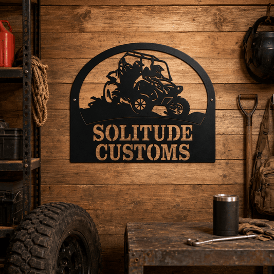 Rusty Rooster Fabrication & Design Personalized Side-by-Side UTV Metal Sign (E45)