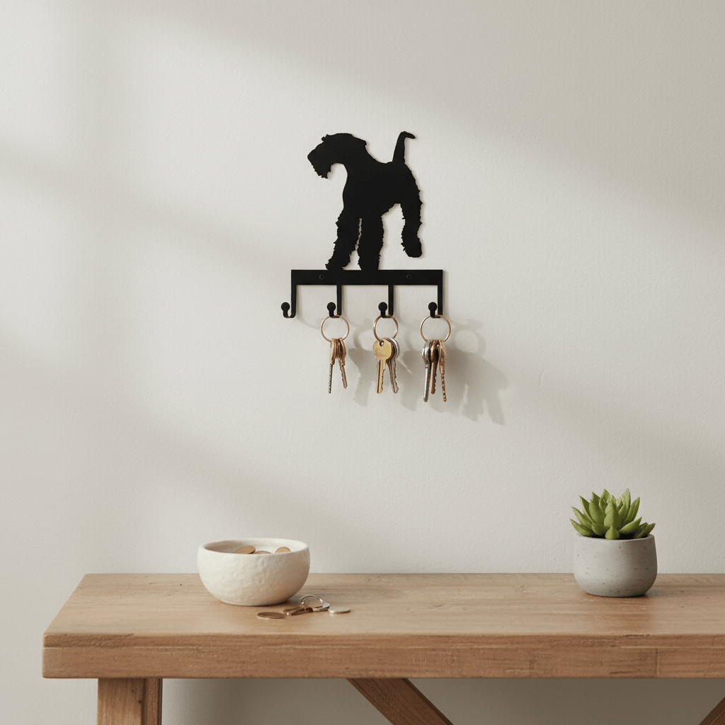 Rusty Rooster Fabrication & Design Physical product Airedale Dog Key Holder Metal (Y8)