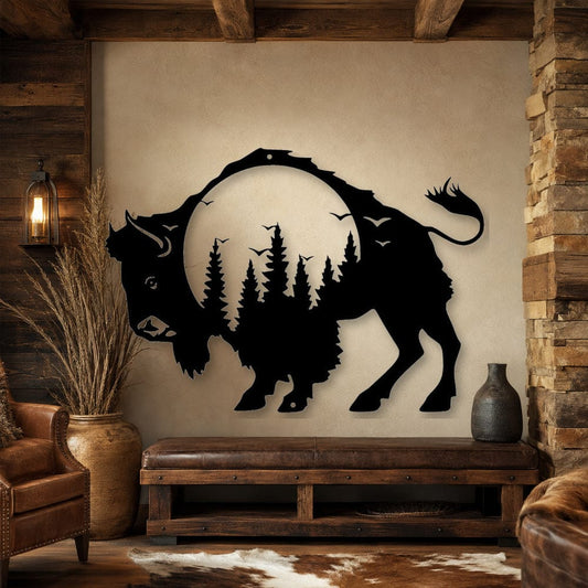 Rusty Rooster Fabrication & Design Physical product American Bison Metal Wall Art (E51)