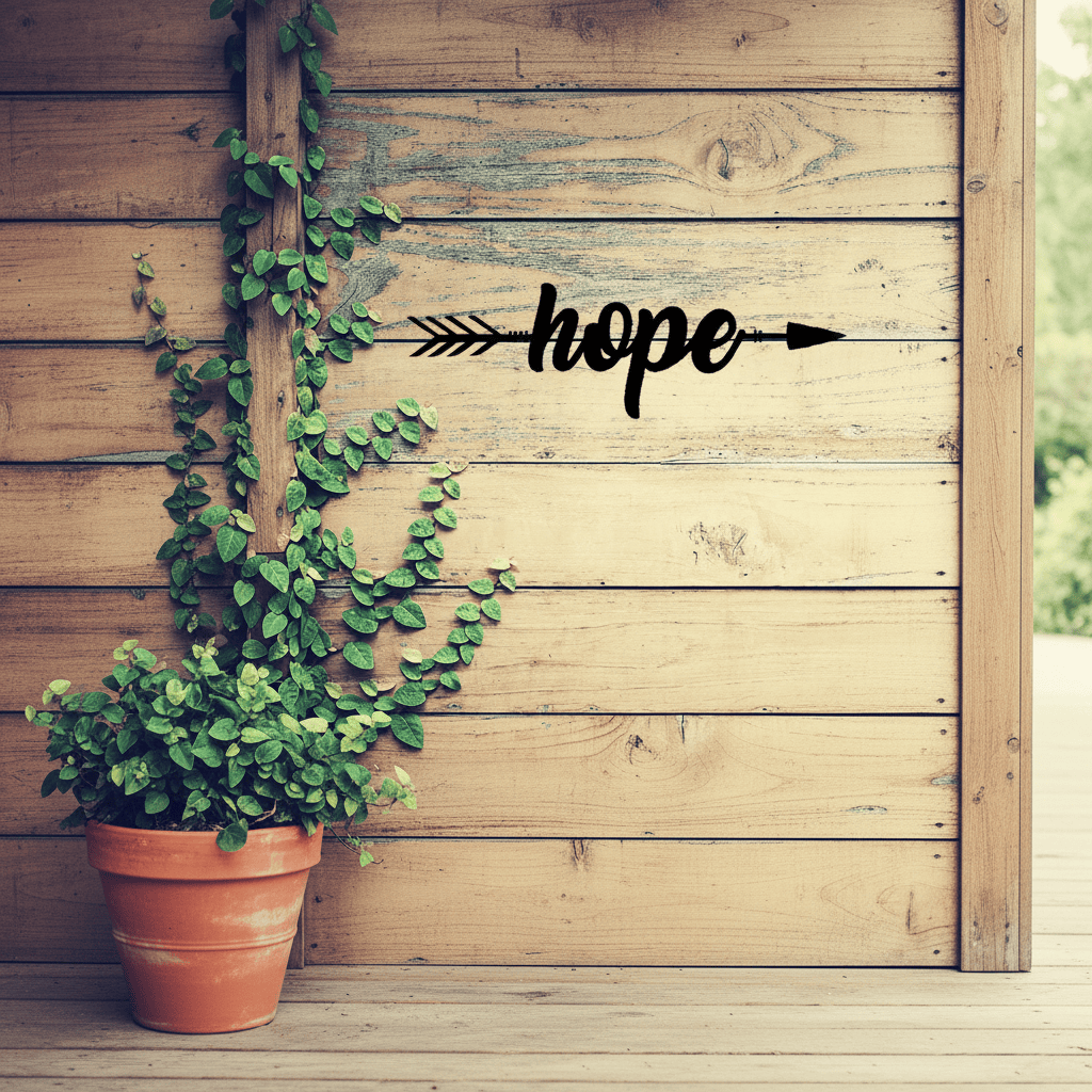 Rusty Rooster Fabrication & Design Physical product An Arrow of Hope Metal Wall Art (B50)