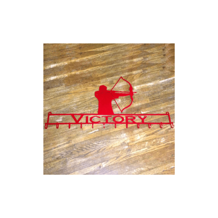 Rusty Rooster Fabrication & Design Physical product Archery Medal Rack with Personalized Text Field (W29)