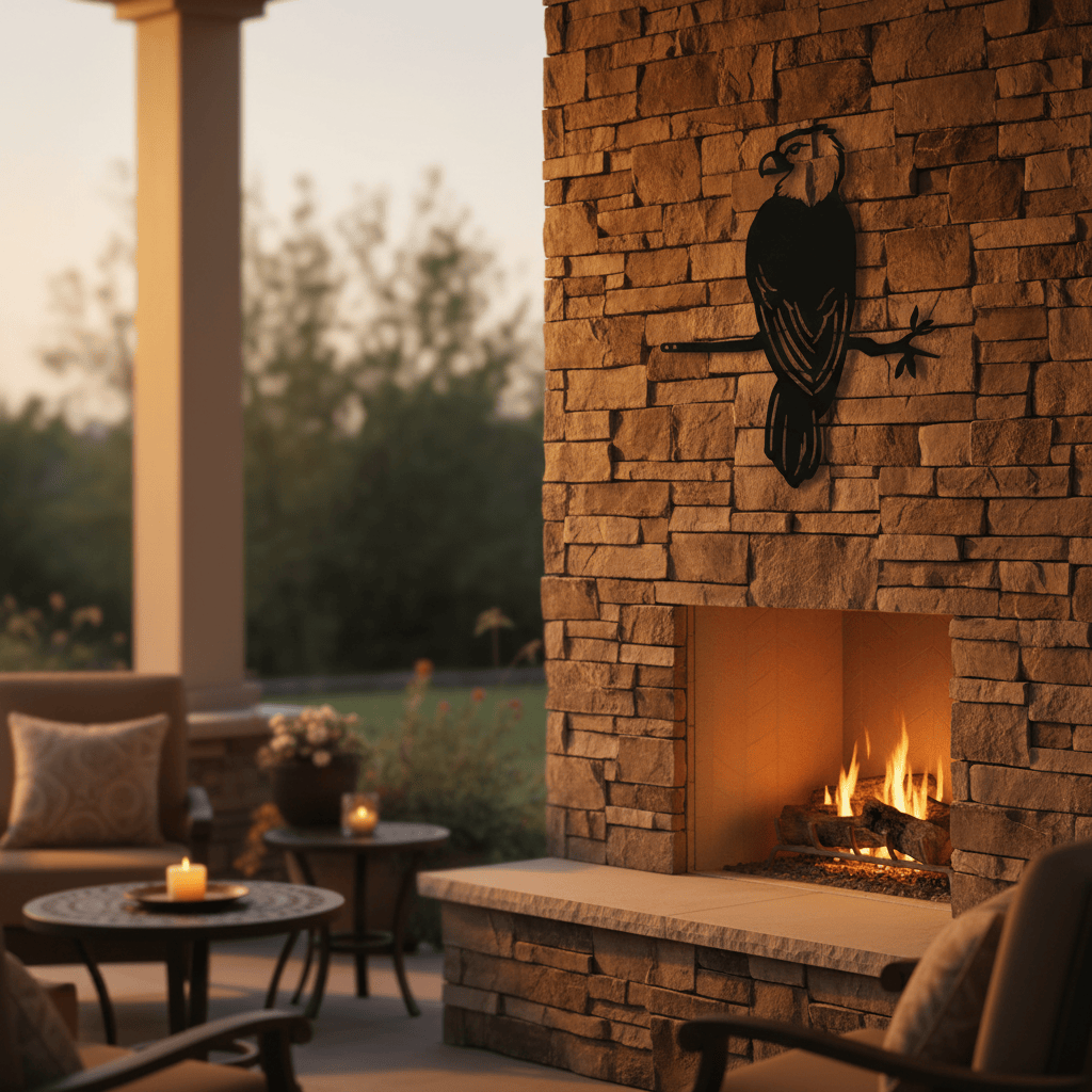 Rusty Rooster Fabrication & Design Physical product Bald Eagle On A Branch  (O42)