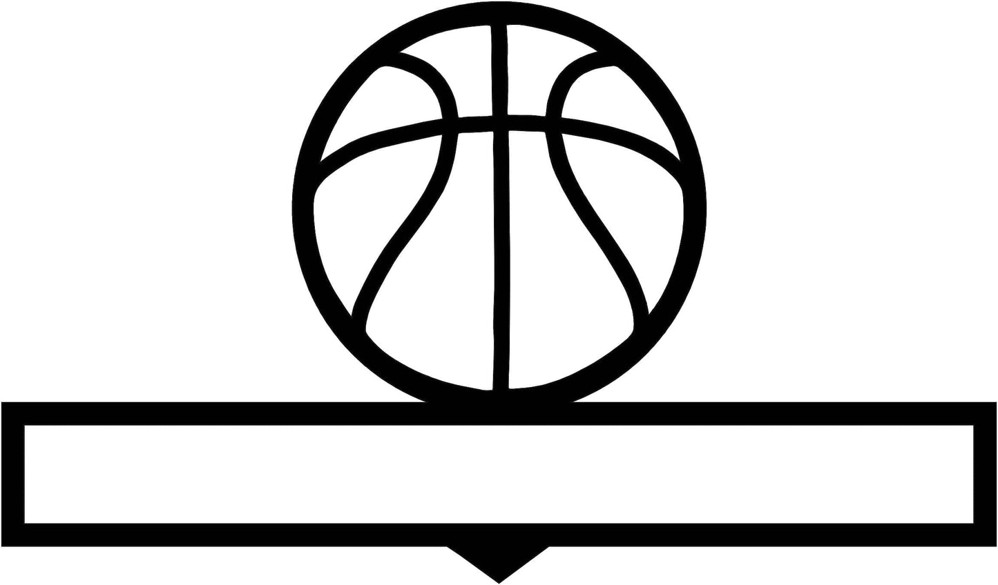 Rusty Rooster Fabrication & Design Physical product Basketball Garden Stake with Personalized Text Box (Z25)