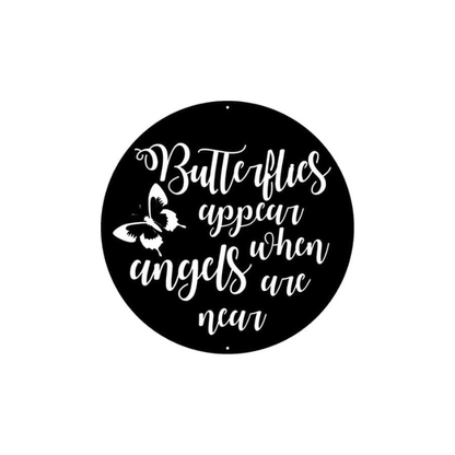 Rusty Rooster Fabrication & Design Physical product Beautiful Butterfly Metal Sign, Metal Wall Art, Family Sign (A74)