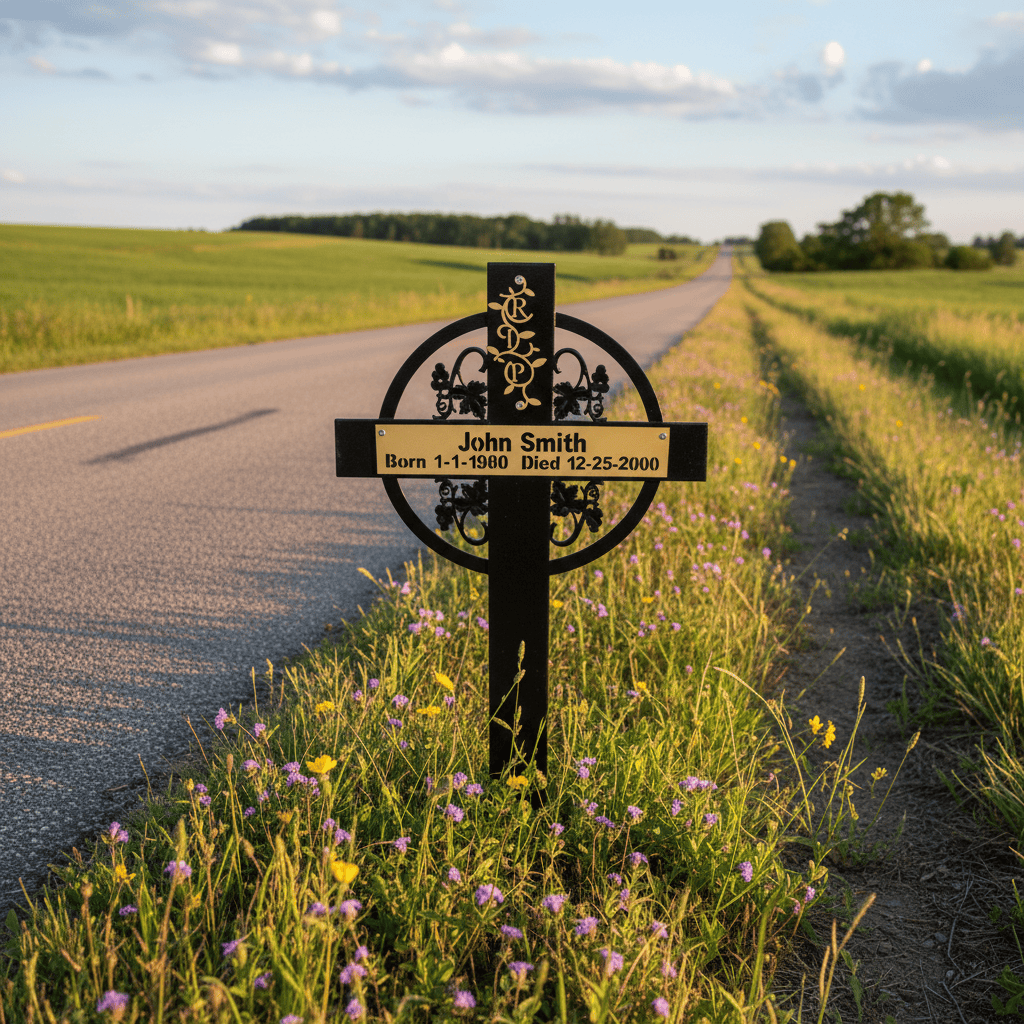 Rusty Rooster Fabrication & Design Physical product Beautiful Custom Metal Rip Cross (L6)