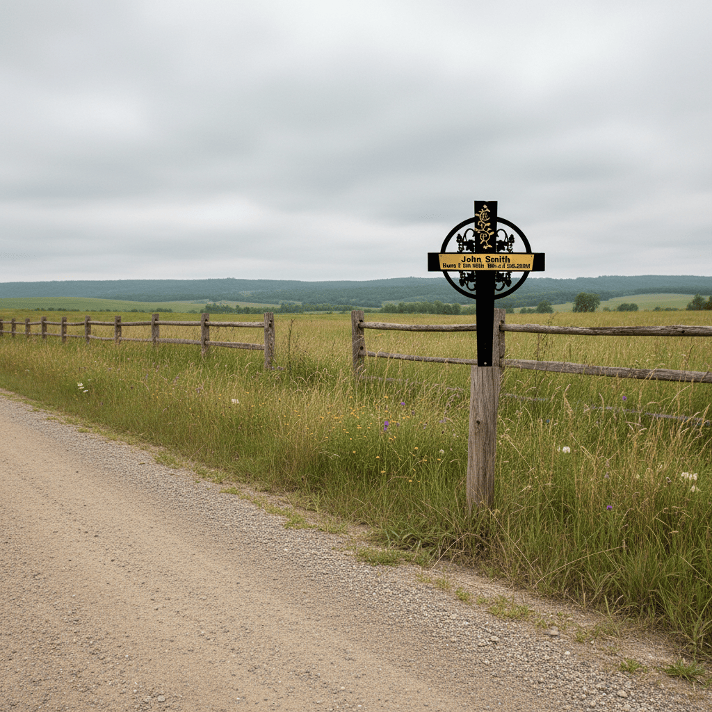 Rusty Rooster Fabrication & Design Physical product Beautiful Custom Metal Rip Cross (L6)