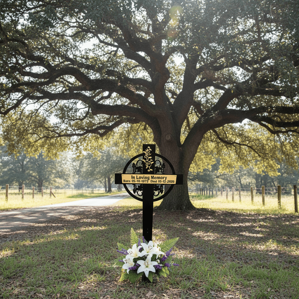 Rusty Rooster Fabrication & Design Physical product Beautiful Custom Metal Rip Cross (L6)