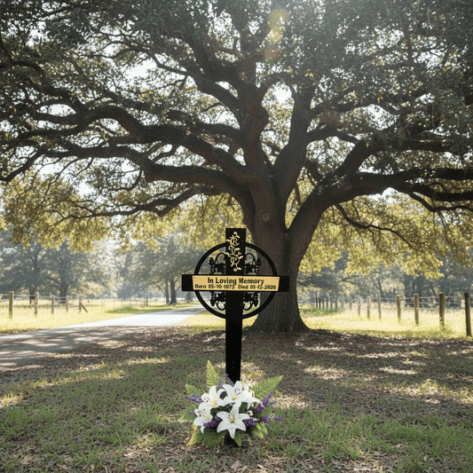 Rusty Rooster Fabrication & Design Physical product Beautiful Custom Metal Rip Cross (L6)