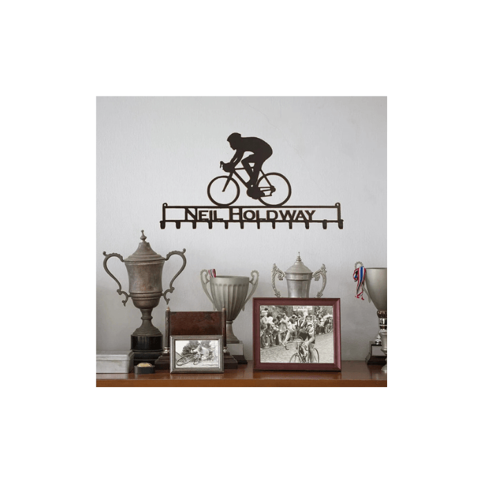 Rusty Rooster Fabrication & Design Physical product Bicyclist Racing Medal Holder – Male (O30)
