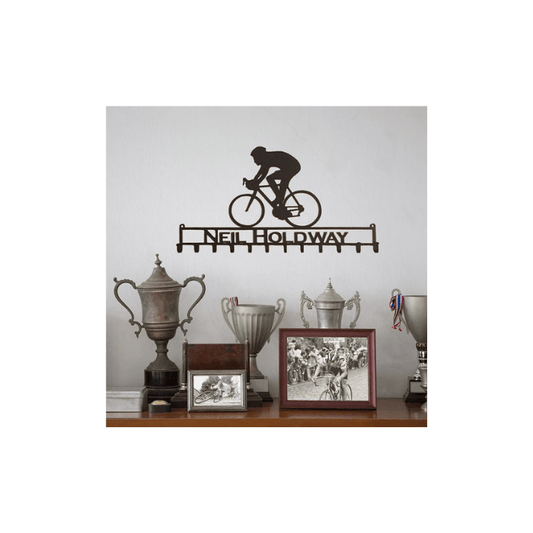 Rusty Rooster Fabrication & Design Physical product Bicyclist Racing Medal Holder – Male (O30)