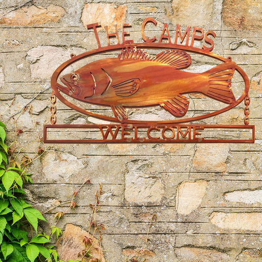 Rusty Rooster Fabrication & Design Physical product Big Fish Welcome Sign (Q9)