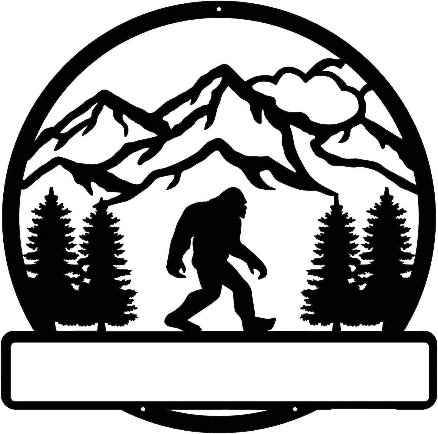 Rusty Rooster Fabrication & Design Physical product Bigfoot Wall Art - Embrace the Legend with Unique Decor (C69)