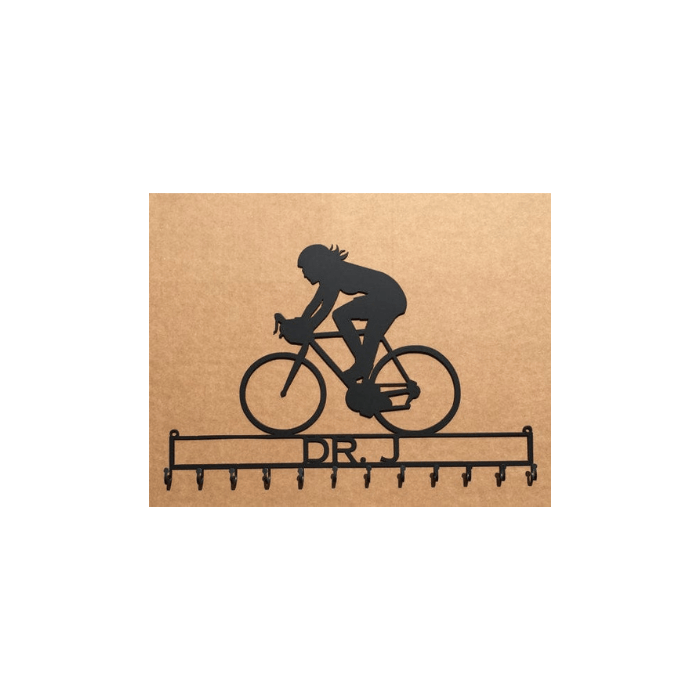 Rusty Rooster Fabrication & Design Physical product Bike Rider Medal / Ribbon Holder with Personalized Text Field (E27)