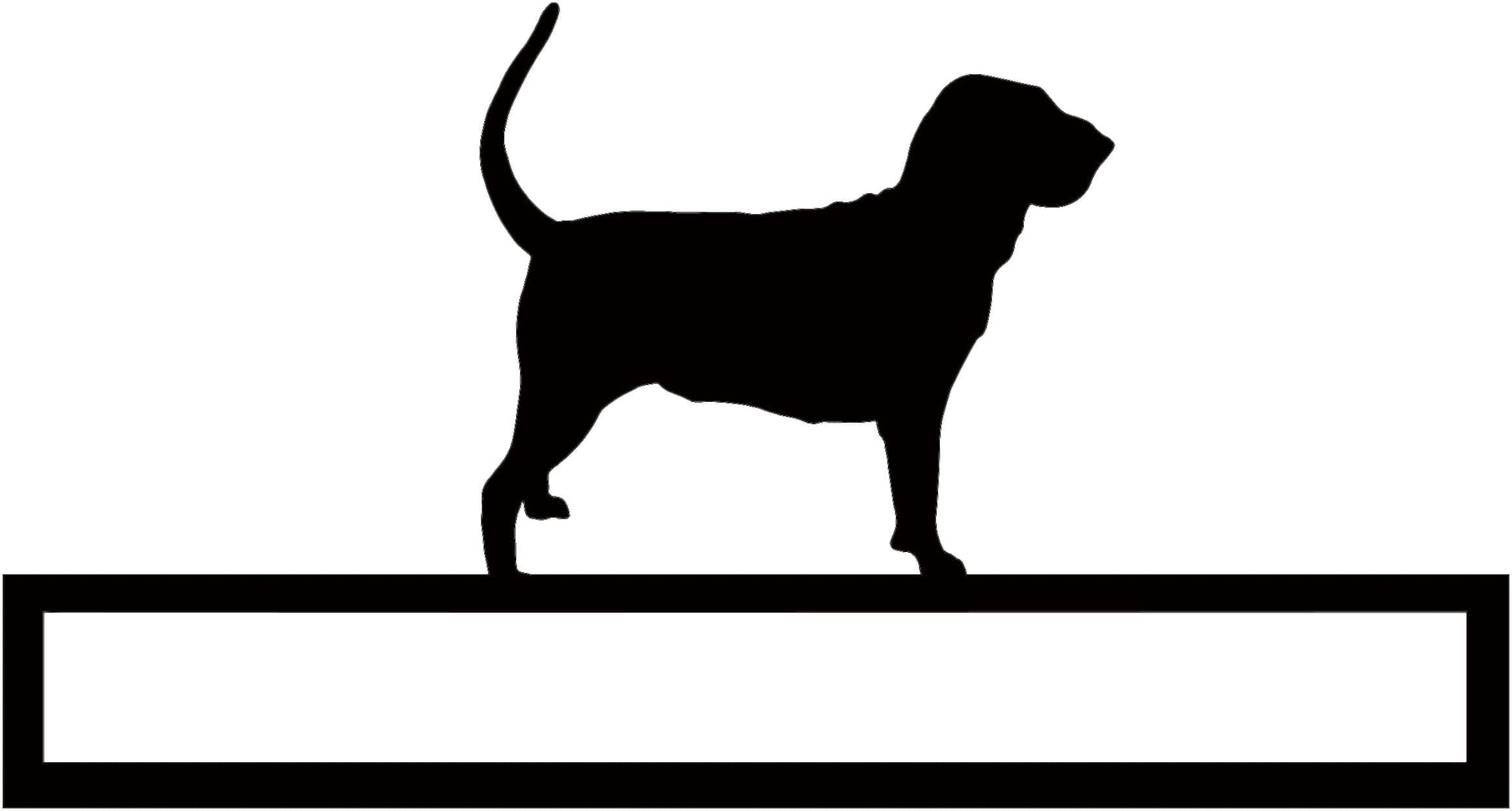 Rusty Rooster Fabrication & Design Physical product Bloodhound Metal Garden Stake with Personalized Text Field (W23)